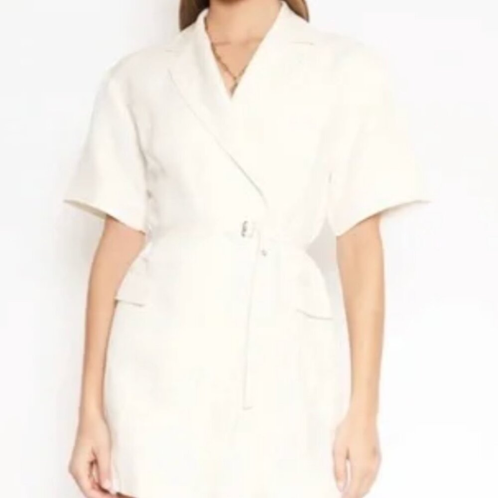 4si3nna white wrap dress